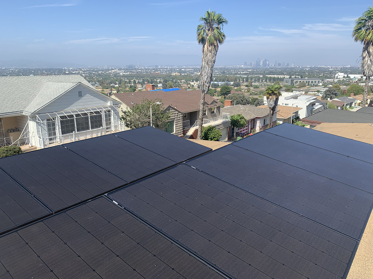 Solar install on flat roof 5133 North Eagle Rock Boulevard, Los Angeles, CA