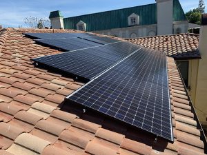 Solar installed on roof tile