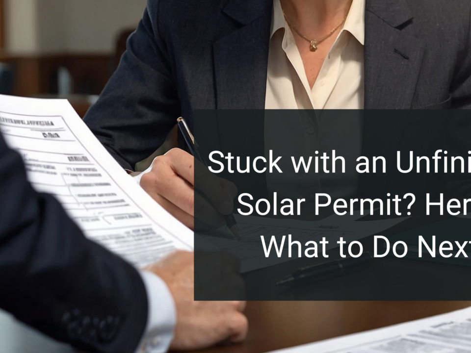 Stuck with an Unfinished Solar Permit? Here’s What to Do Next